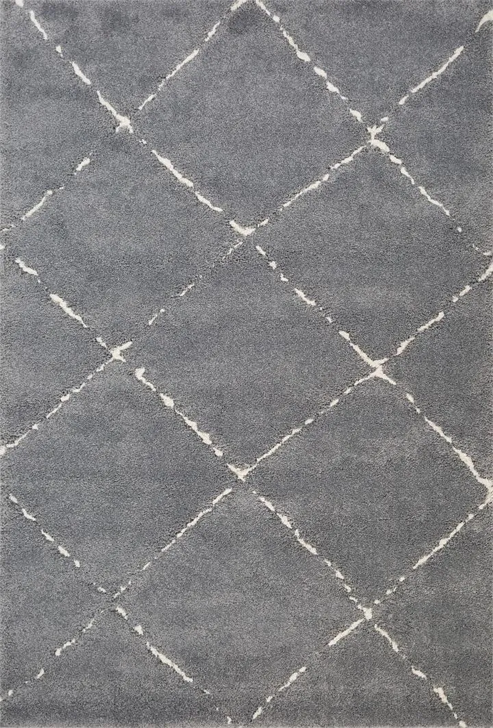 Hiero Diamond Patterned Rug - Grey and Ivory 240cm x 320cm by Interior Secrets - AfterPay Available