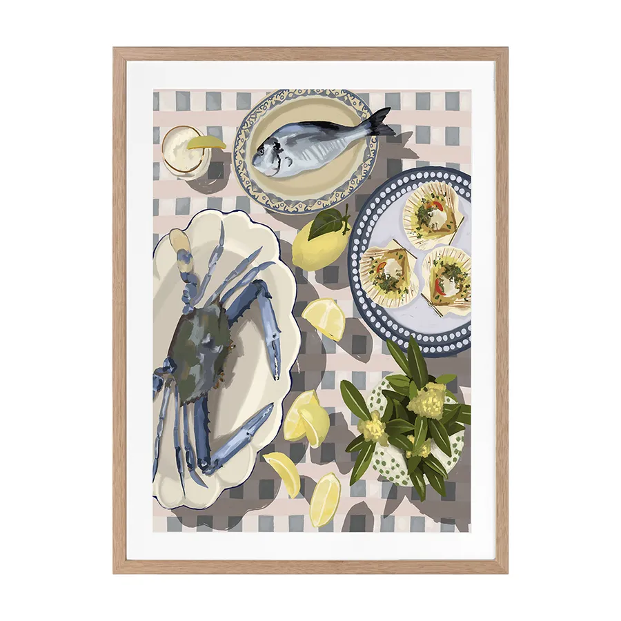 Sunset Feast Framed Art Print