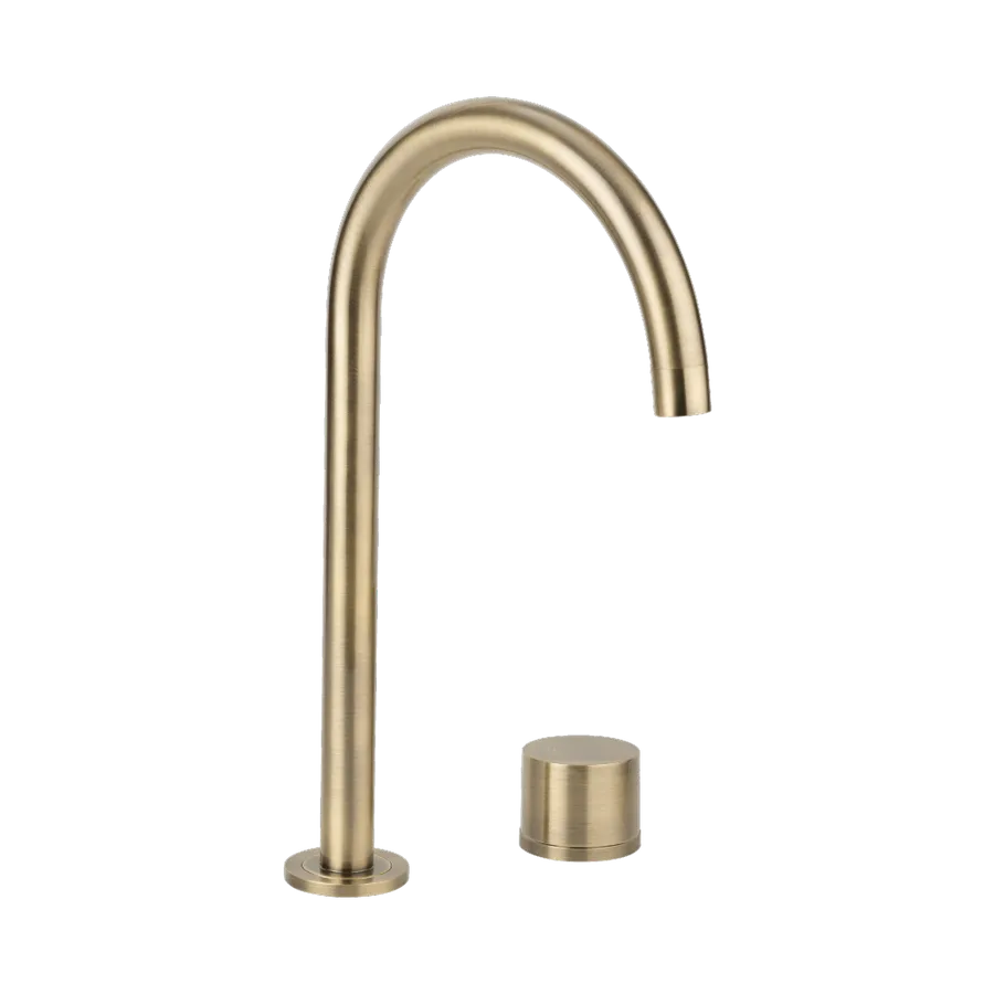Milani Swivel Hob Mixer Set - Brushed Brass