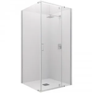 Trinidad Shower Enclosure Square Centre 1000mm X 1000mm Chrome | Made From Acrylic/Glass In Chrome Finish By Raymor
