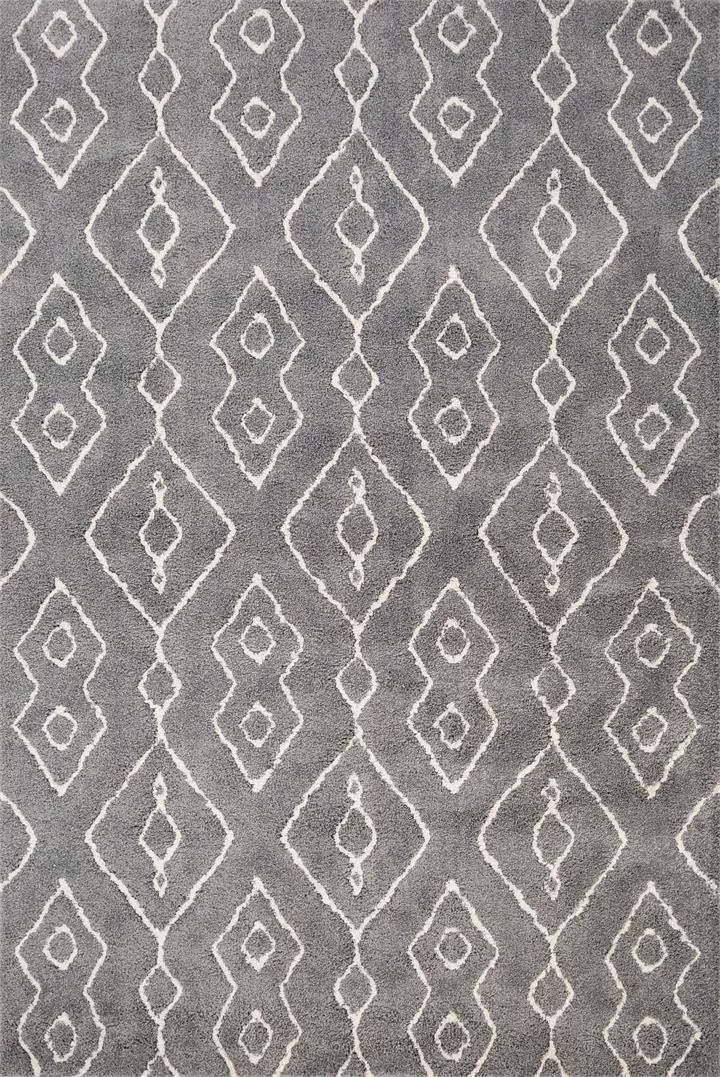 Hiero Bohemian Patterned Rug - Grey and Ivory 160 cm x 230 cm by Interior Secrets - AfterPay Available