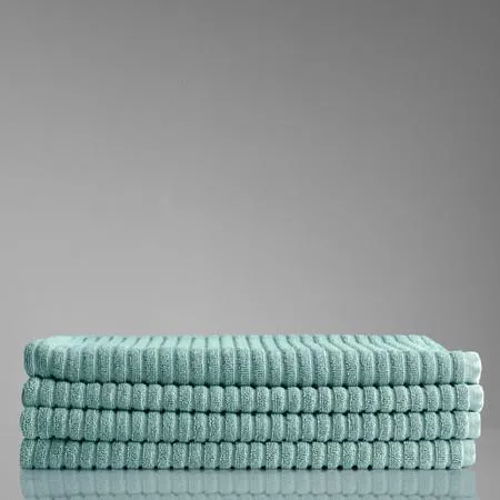 Canningvale Alessia Rib Rib Bath Mat - Fresco Blue, Bamboo