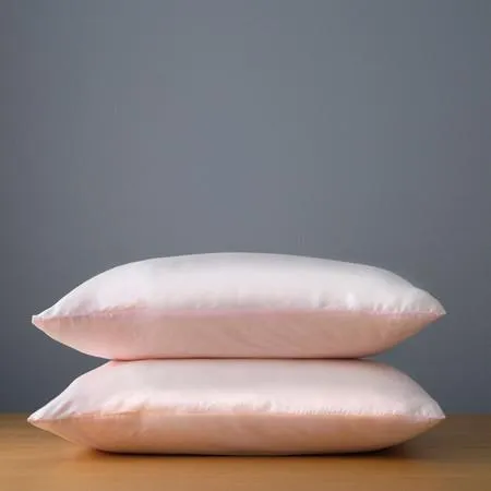 Canningvale Beautysilks Silk Pillowcase Twin Pack - Blush Pink, Silk