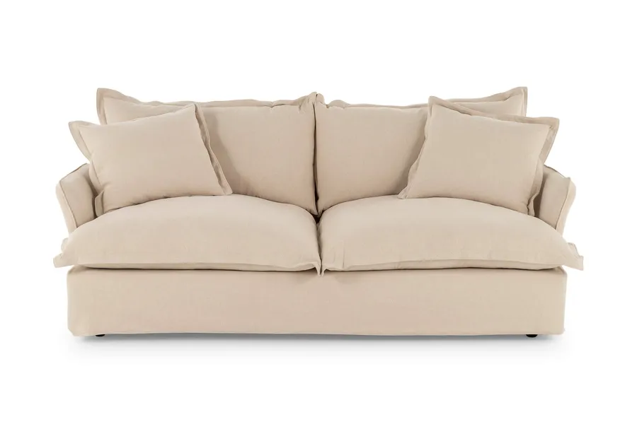 Toorak Coastal 3 Seat Sofa, Beige, by Lounge Lovers