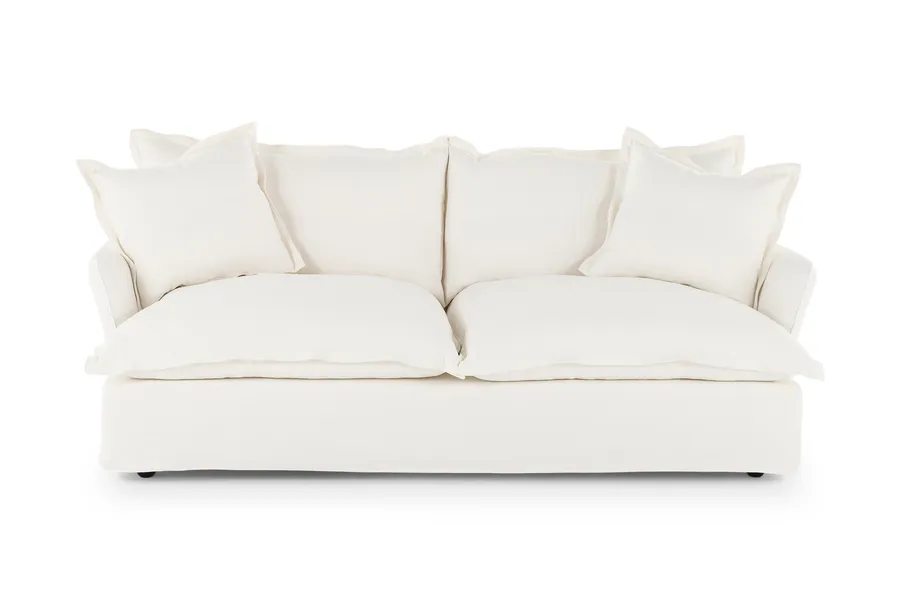 Toorak Coastal 3 Seat Sofa, White, by Lounge Lovers