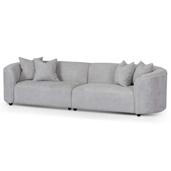 Carissa 4 Seater Sofa - Light Grey Fleece by Interior Secrets - AfterPay Available