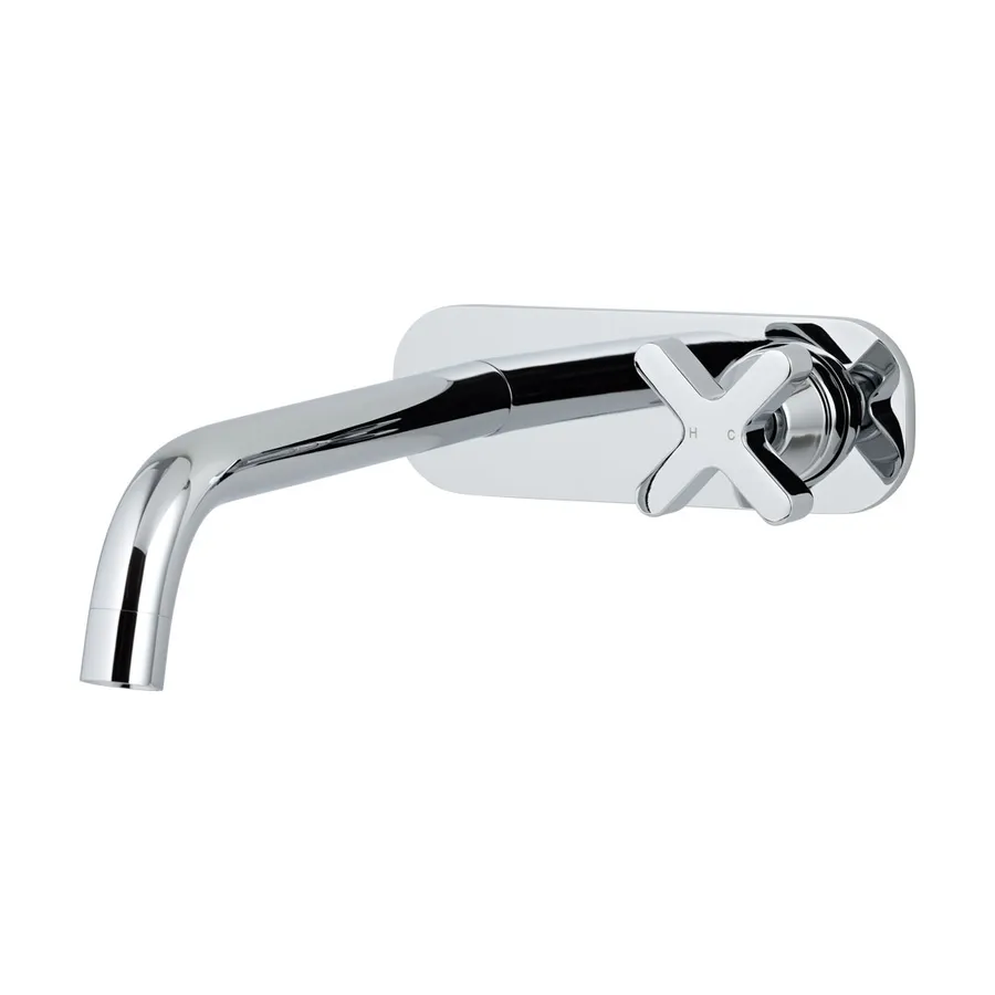 Cross Progressive Wall Mounted Set - Chrome