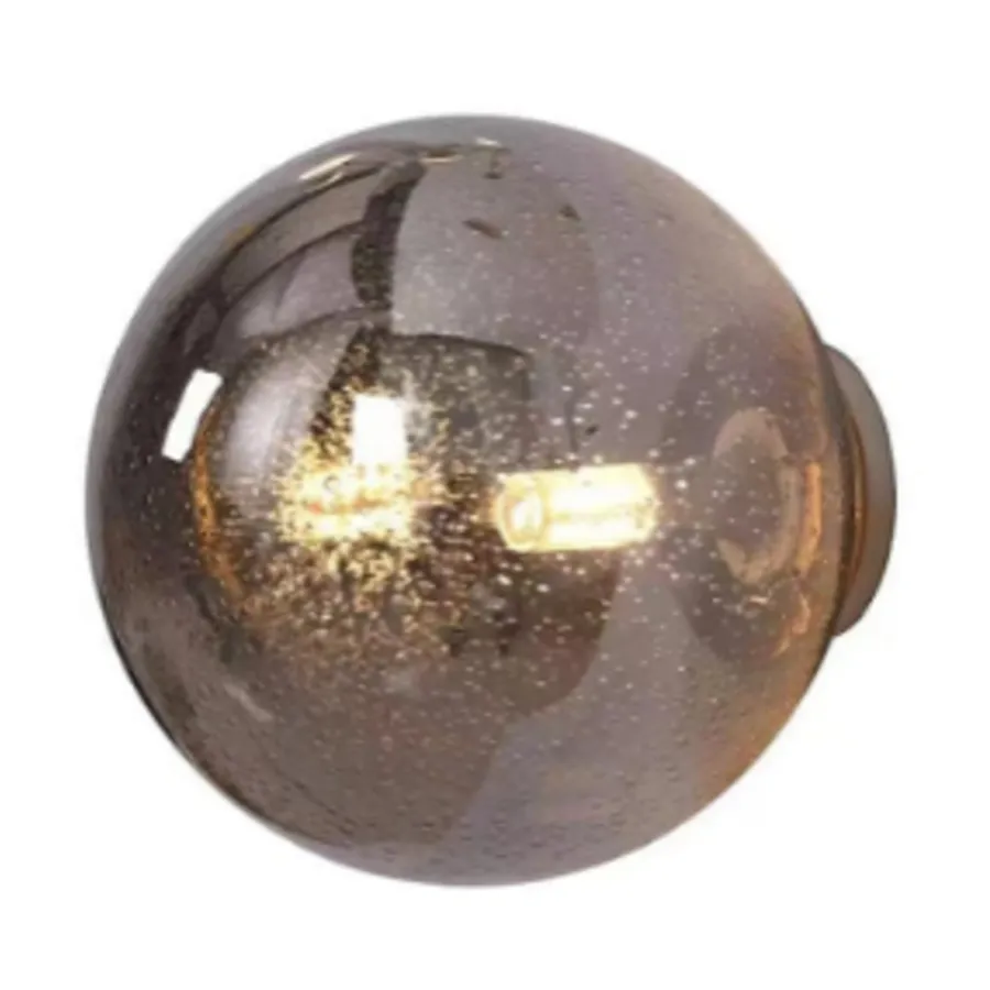 Nora Living Fera Textured Glass Wall Light (G9) Smoke