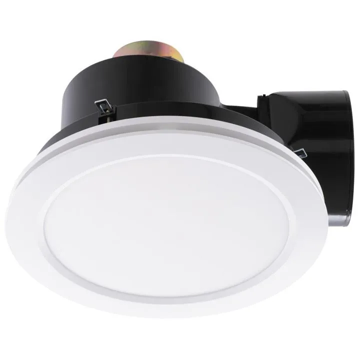 Revoline 290 Bathroom Exhaust Fan with CCT LED Light, White by Mercator