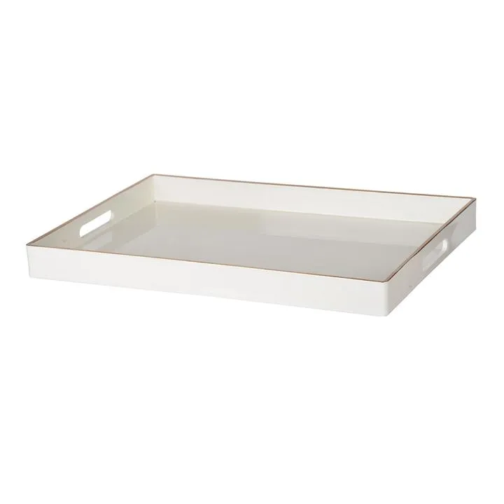Massillon Rectangular Tray, White by Affinity Furniture Style Sourcebook
