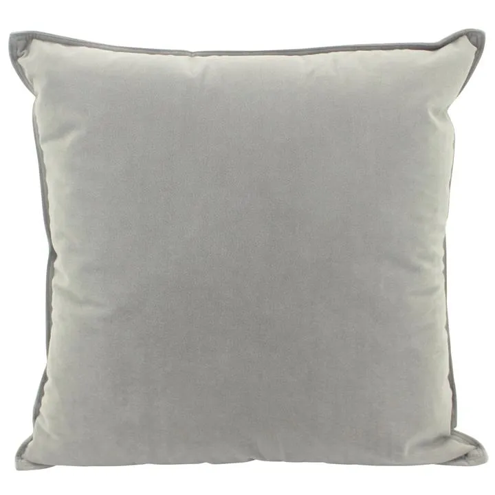 Maldon Velvet Scatter Cushion, Light Grey