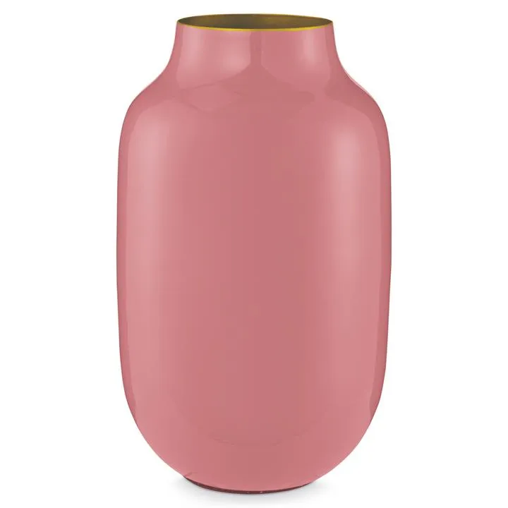 Pip Studio Lillo Metal Vase, Large, Old Pink