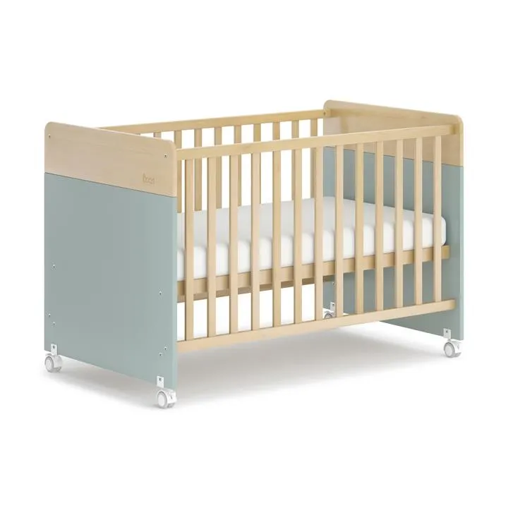 Boori Neat Wooden Compact Cot, Blueberry / Almond