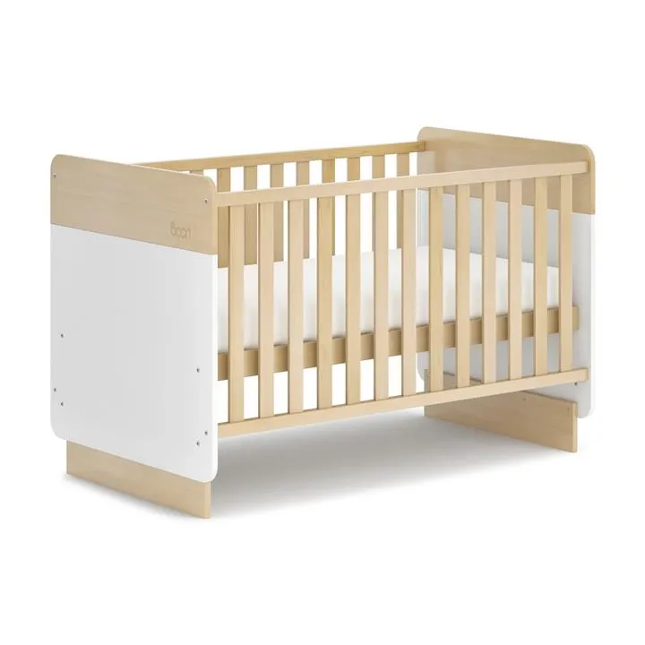 Boori Neat Wooden Convertible Cot Bed, Barley White / Almond