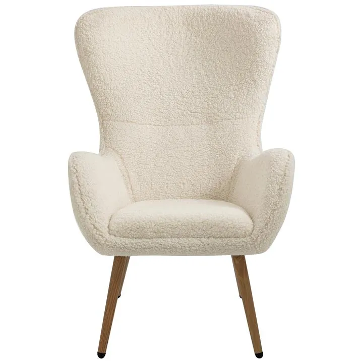Miki Faux Lambswool Accent Armchair