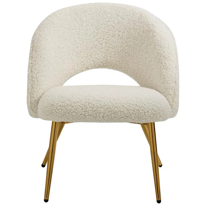 Vicky Faux Lambswool Accent Chair
