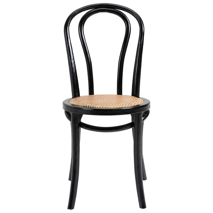 Lucian Commecial Grade Beech Bentwood Dining Chair, Set of 2, Antique Black