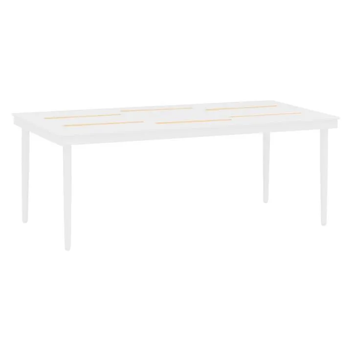 Indosoul Slim Metal Outdoor Coffee Table, 120cm, White