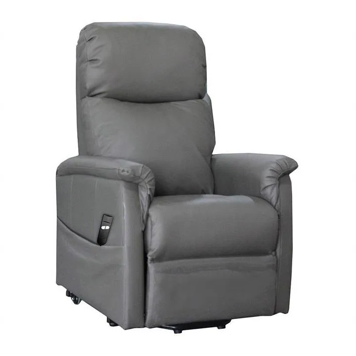 Tyni Leather Electric Recliner Lift Chair, Single Motor, Dark Grey