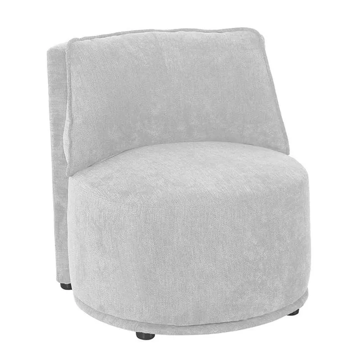Zani Fabric Round Lounge Chair, Pebble