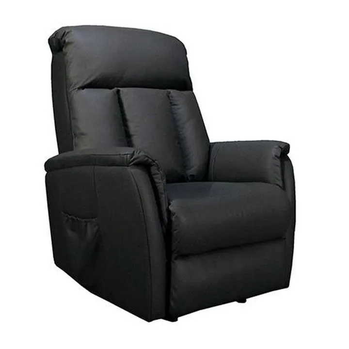 Lytle Leather Electric Recliner Lift Chair, Black