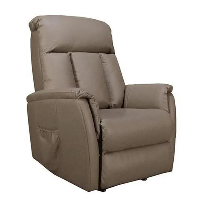 Lytle Leather Electric Recliner Lift Chair, Taupe