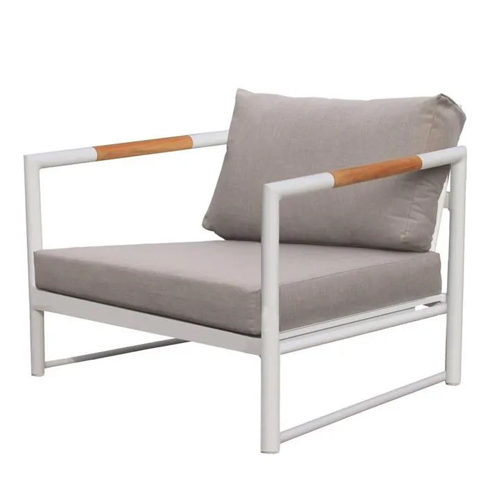 Indosoul Monaco Metal Outdoor Club Chair, White