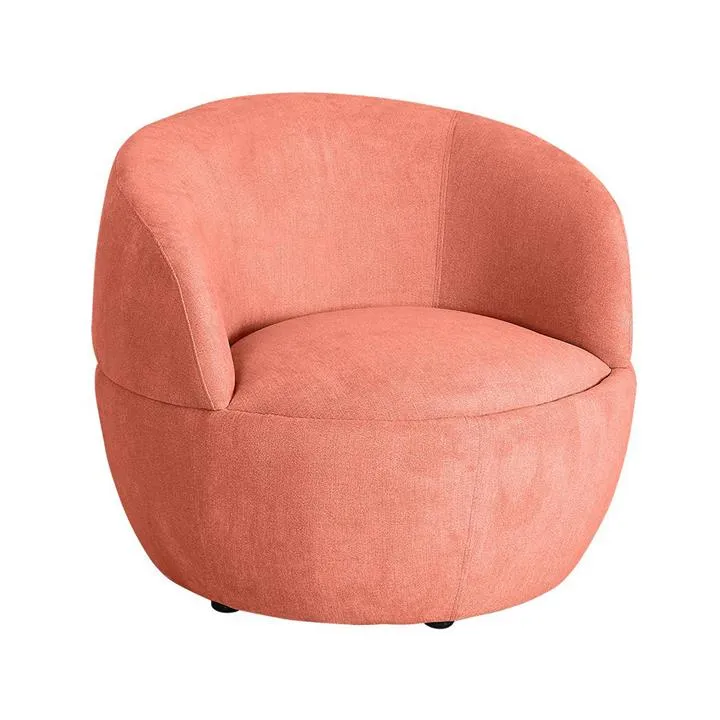 Moneva Fabric Round Tub Chair, Spice