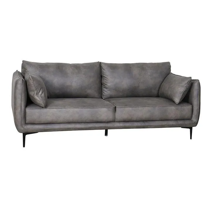 Rene PU Leather Sofa, 3 Seater, Dove Grey