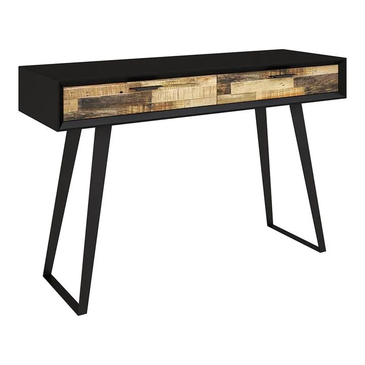 Jigsaw Acacia Timber & Metal Console Table, 120cm, Natural / Black