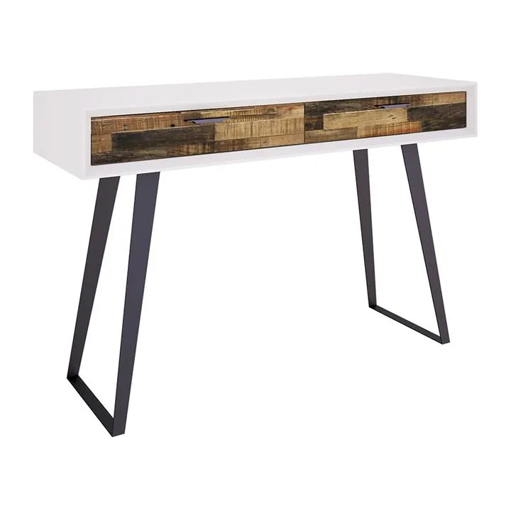 Jigsaw Acacia Timber & Metal Console Table, 120cm, Natural / White