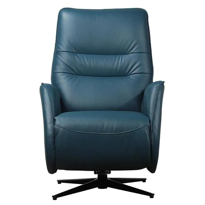 Livingstone Leather Swivel Electric Recliner Lift Chair, Navy
