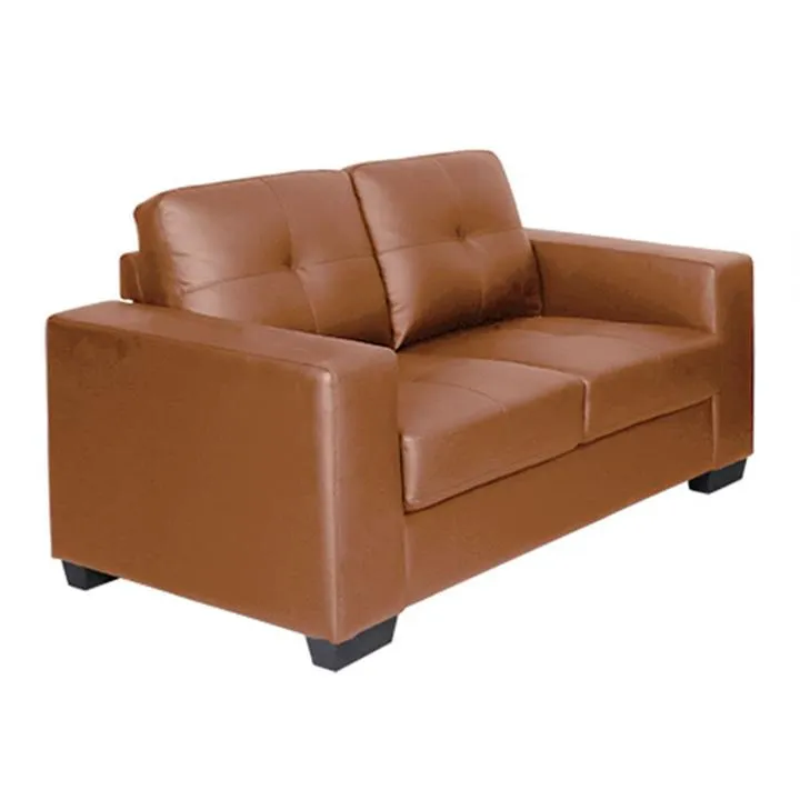 Anne PU Leather Sofa, 2 Seater, Tan