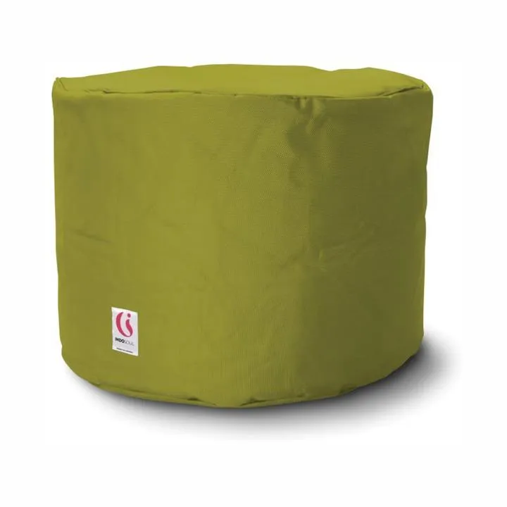 Indosoul Cordoba Outdoor Round Ottoman Bean Bag Cover, Green