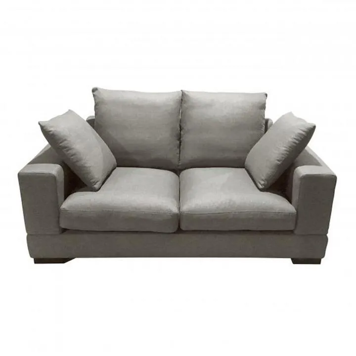 Diana Fabric Sofa, 2 Seater, Light Grey