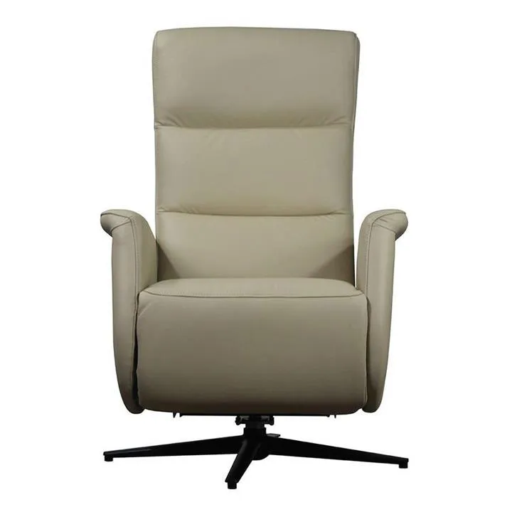 Alton Leather Swivel Electric Recliner Armchair, Ivory