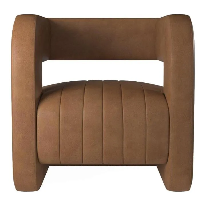 Andre PU Leather Lounge Chair, Tan