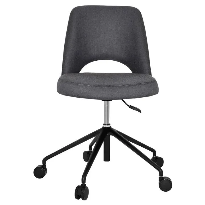 Albury Commercial Grade Gravity Fabric Gas Lift Office Chair, V2, Slate / Black