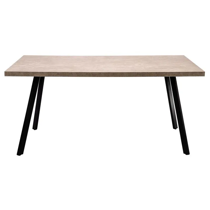 Harper Concrete Effect Top Dining Table, 165cm