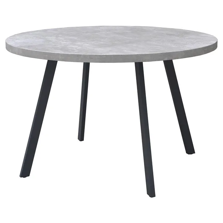 Harper Concrete Effect Top Round Dining Table, 120cm