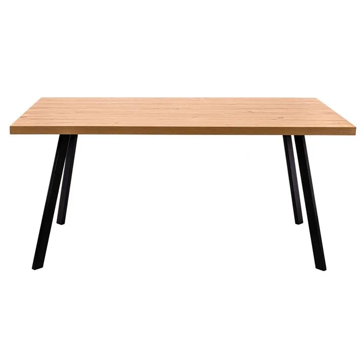 Harper Timber Effect Top Dining Table, 165cm