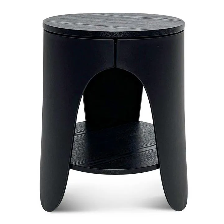 Jacca Round Side Table, Black