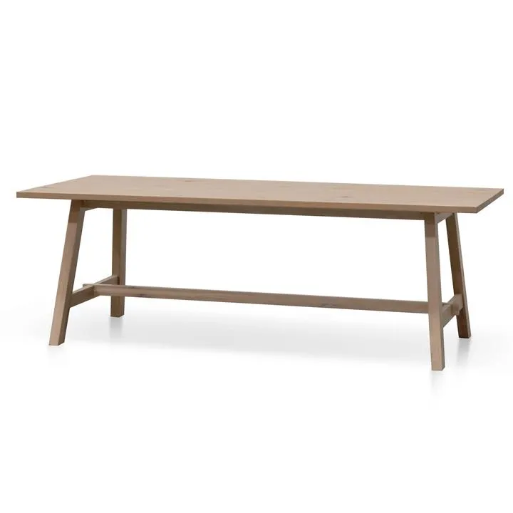 Esashi Wooden Trestle Dining Table, 220cm