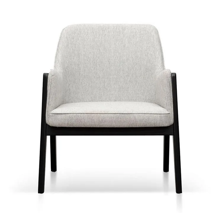 Tad Fabric Lounge Armchair, Silver Grey / Black