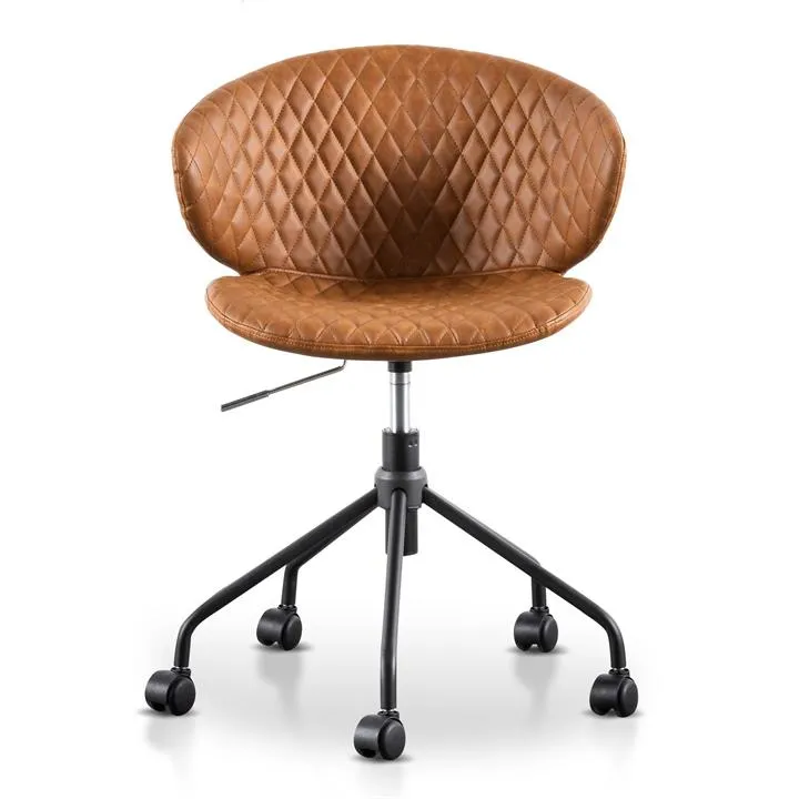 Gartel PU Leather Office Chair, Tan / Black