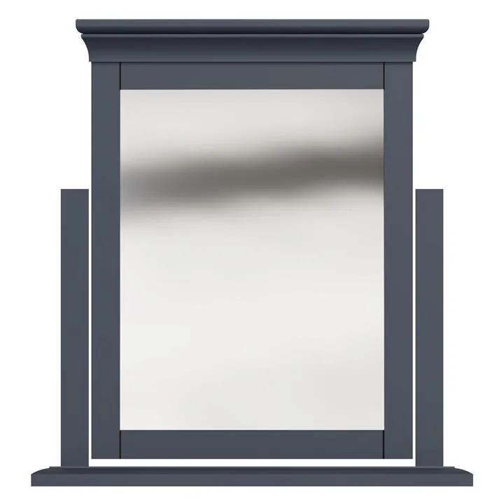 Durham Wooden Frame Dressing Mirror, 58cm, Midnight Grey by Krendler