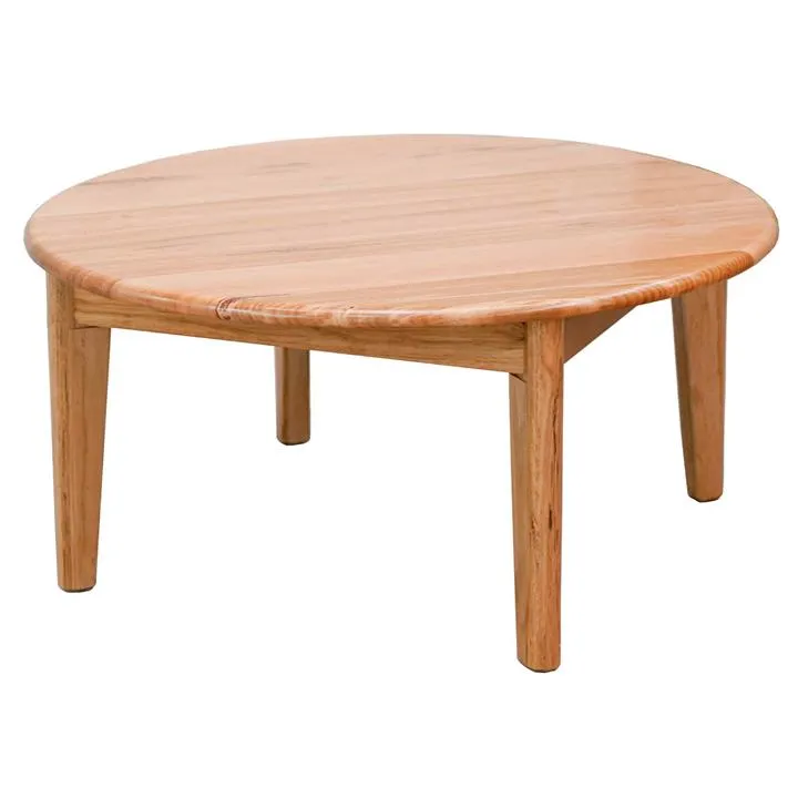 Cabarita Tasmanian Oak Timber Round Coffee Table, 90cm by OZW Furniture