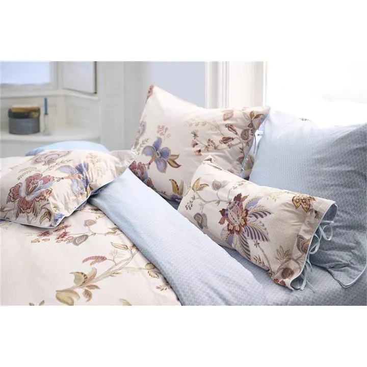 Cuscino Decorativo Pip Studio Cece Fiore – Reversibile Con Motivo Floreale Bianco E Blu, 45x45 Cm, Percalle, Primaverile E Morbido