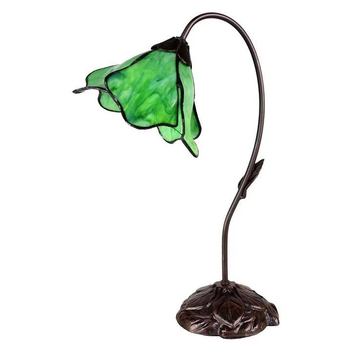 Lily Of The Valley Tiffany Style Stained Glass Flower Table Lamp Single Shade Green By Gg Bros