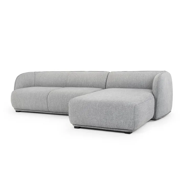 Troy 3 Seater Right Chaise Fabric Sofa - Graphite Grey by Interior Secrets - AfterPay Available
